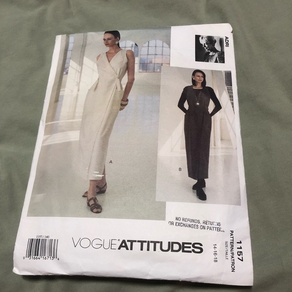Vogue Attitudes Pattern 1157 - Classic Design by Aldi- elegent but easy dress - Picture 1 of 11